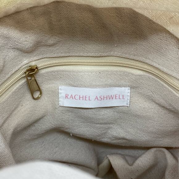 Rachel Ashwell Purse Straw Rattan Jute Pineapples Bucket Crossbody Shoulder Boho - Picture 7 of 9